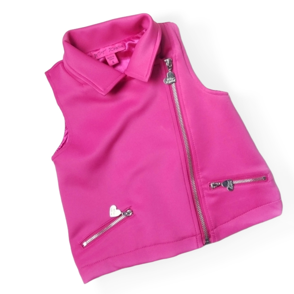 Betsy Johnson Heart Pink Vest for girls Size 4T